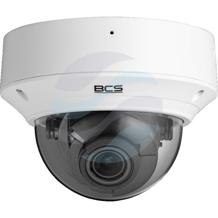 BCS POINT BCS-P-DIP55VSR4-Ai2 Kamera IP 5Mpix kopułowa 2.7-13.5mm, IR 40m, zoom x4, WDR 120dB, mSD do 256GB, IK10, mikrofon, biała 1