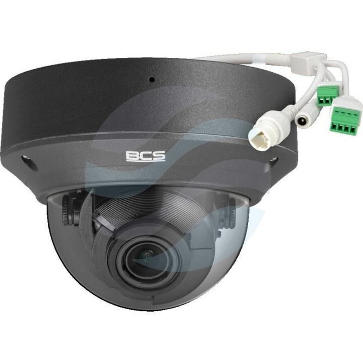 BCS POINT BCS-P-DIP55VSR4-Ai2-G Kamera IP 5Mpix kopułowa 2.7-13.5mm, IR 40m, zoom x4, WDR 120dB, mSD do 256GB, IK10, mikrofon, czarna 1