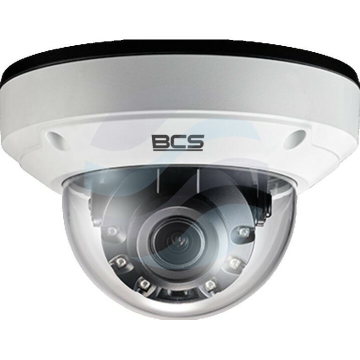 BCS ULTRA BCS-U-DIP62VSR4-Ai2-0722 Kamera IP 2Mpix kopułowa, 7-22mm, zoom 3x, IR 40m, WDR 120dB, mSD do 512GB, IK10, biała 1