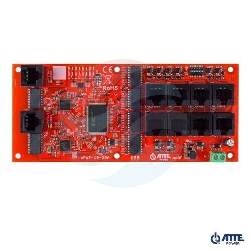 ATTE POWER xPoE-10-20A-OF Switch PoE 10 portowy 8P+2G 1