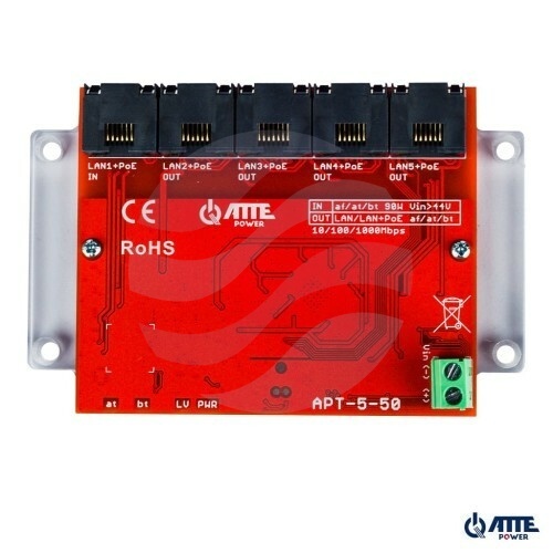 ATTE POWER APT-5-50 Switch PoE 5 portowy 10/100/1000Mbps, extender 1