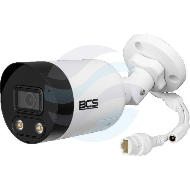 BCS POINT BCS-P-TIP28FWR3L2-Ai2 Kamera IP 8Mpix bullet, 2.8mm, IR + LED 30m, WDR 120dB, mSD do 256GB, mikrofon, głośnik, biała 1