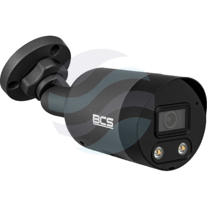 BCS POINT BCS-P-TIP28FWR3L2-Ai2-G Kamera IP 8Mpix bullet, 2.8mm, IR + LED 30m, WDR 120dB, mSD do 256GB, mikrofon, głośnik, czarna 1