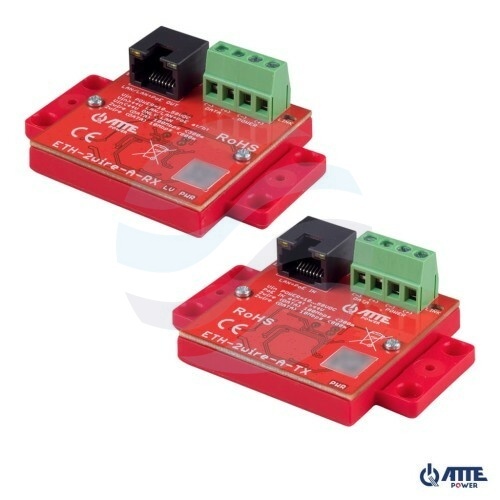 ATTE POWER ETH-2wire-A-SET Zestaw do transmisji LAN 10/100Mbps + PoE po 2 żyłach 1