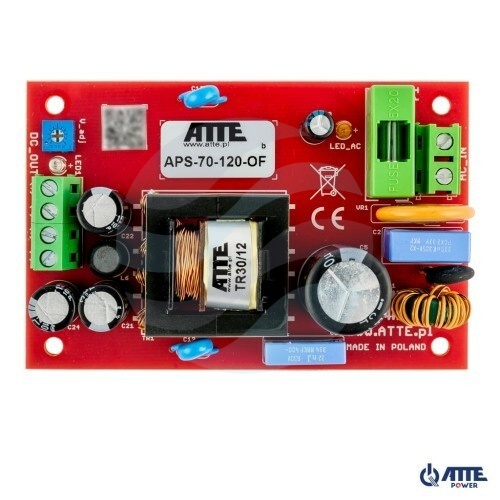 ATTE POWER APS-70-120-OF Zasilacz sieciowy SMPS 12V 6A 72W 1