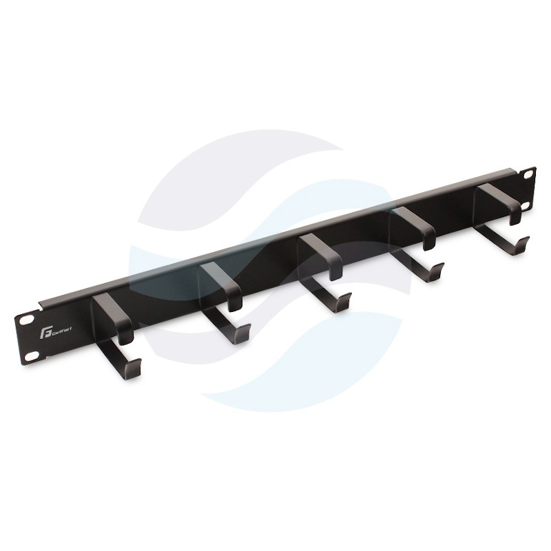 GETFORT Organizer 19" 1U 5x uchwyt, metalowy, czarny 1