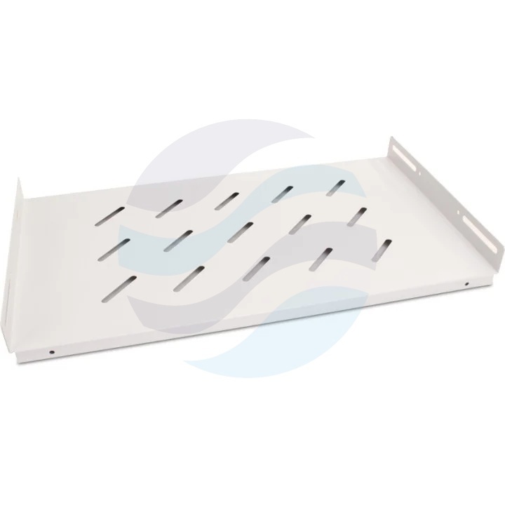 GETFORT Półka stała 1U 19" 450mm, mocowana w 4 punktach, szara 1