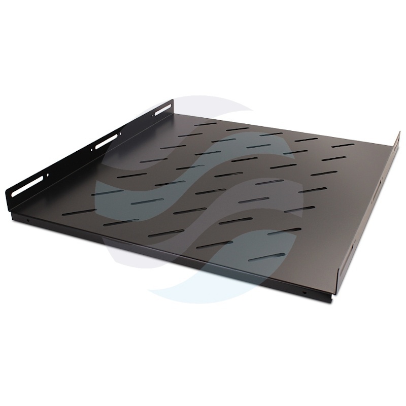 GETFORT HGF-80H-SB Półka stała 19" 1U 500mm perforowana, montaż czteropunktowy (bok), do szaf 800mm, stal, udźwig 60kg, czarna 1