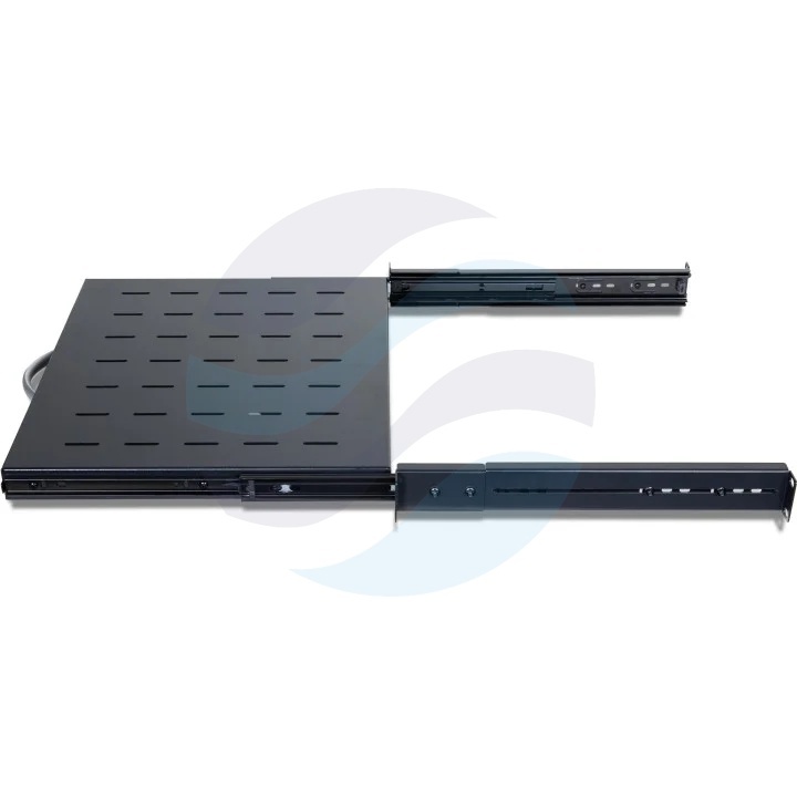 GETFORT Półka wysuwana regulowana 1U 19" 350-510mm, mocowana w 4 punktach, 2kg 1