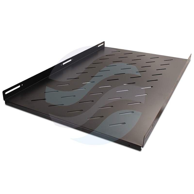 GETFORT HGF-100H-SB Półka stała 19" 1U 750mm perforowana, montaż czteropunktowy (bok), do szaf 1000mm, stal, udźwig 50kg, czarna 1