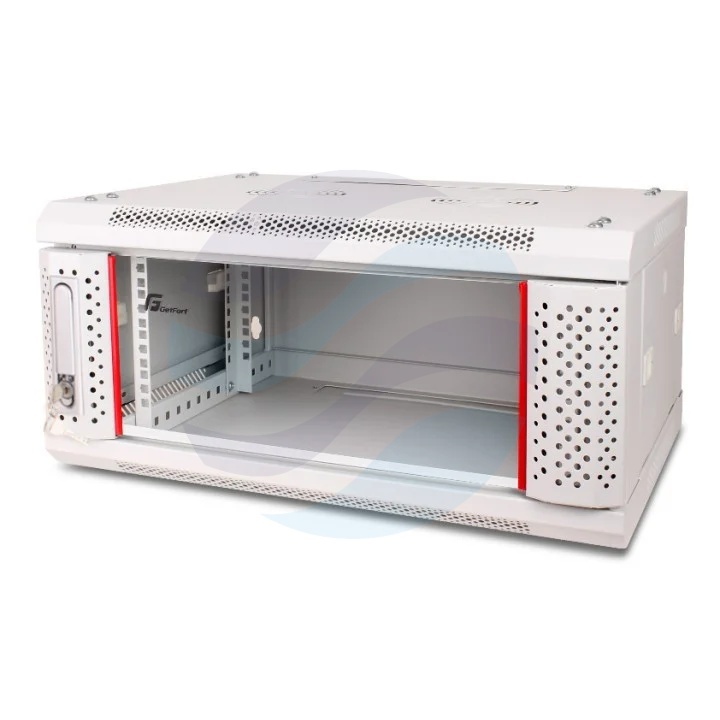 GETFORT Szafa wisząca 19" 4U 600x450mm szara, drzwi szklane 1