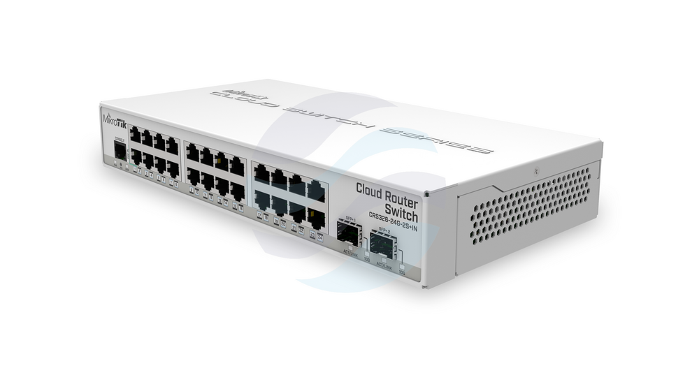 Mikrotik CRS326-24G-2S+IN Router / Switch gigabitowy 24x Gbit, 2x SFP+, 800MHz, 512MB, IN Pasywne PoE lub 9-30VDC, desktop, L5 1