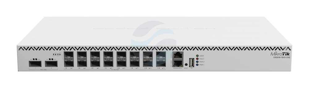 Mikrotik CRS518-16XS-2XQ-RM Router / Switch 16x25Gb/s SFP28, 2x100Gb/s QSFP28, 2x Hot Swap, 650MHz, 64MB, RACK, L6 1