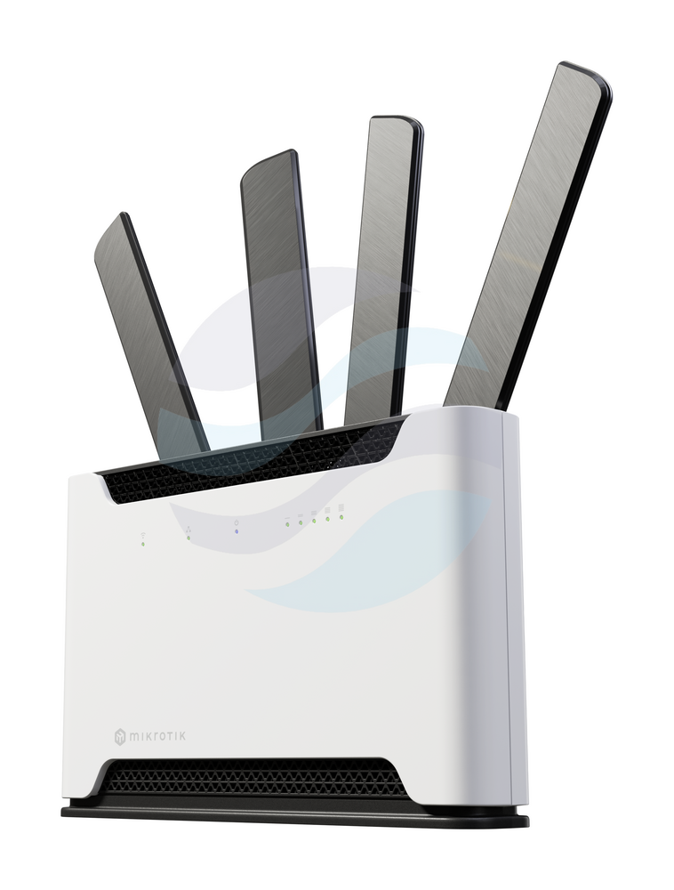 Mikrotik S53UG+M-5HaxD2HaxD-TC&RG502Q-EA Chateau 5G ax Router 5G/LTE kat.20, 4x4 MIMO, 4x 10/100/1000Mbps, 1x 2,5GB, WiFi6 AX1800 Wave 2, 2.4/5GHz, 4x 1800MHz, 1GB RAM, USB 3.0, microSIM, M.2, L4 1