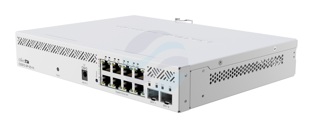 Mikrotik CSS610-8P-2S+IN Switch zarządzalny 8x 10/100/1000Mbps PoE-out 802.3af/at, 2x SFP+ 10G, 140W, Layer2, Rack 19", SwOS 1