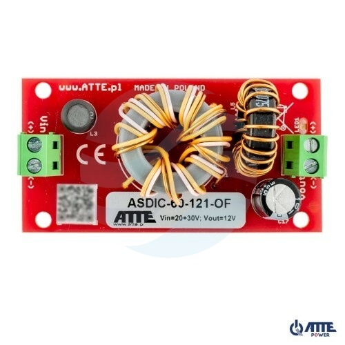ATTE POWER ASDIC-60-121-OF Izolowana przetwornica obniżająca napięcie do 12V 1