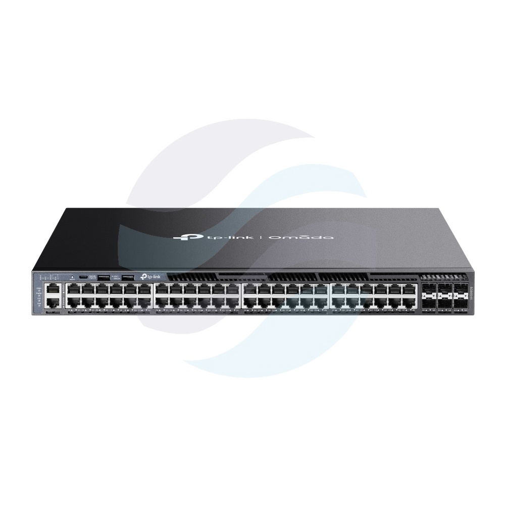 TP-Link SG6654X Switch gigabitowy zarządzalny L3 Omada stackowalny 48x Gigabit, 6x SFP+ 10G, IGMP, 2x USB 2.0, 1x RJ45 konsola, USB-C, Rack 19", Campus, metal 1