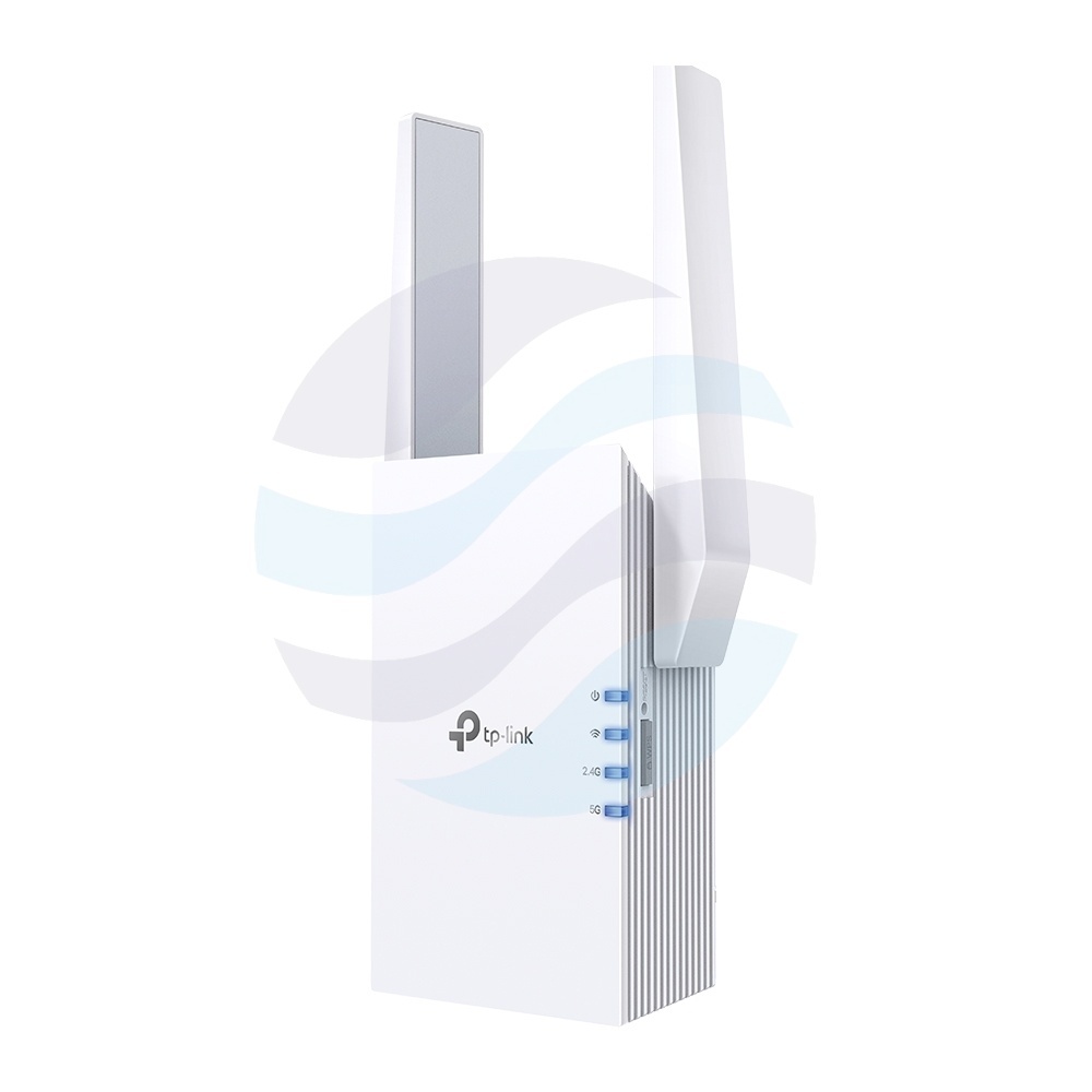 TP-Link RE605X Wzmacniacz sygnału Wi‑Fi 6 AX1800, 574/1201Mb/s, 2.4/5GHz, 1x Gigabit RJ45, OneMesh/Mesh, tryb Repeater/AP, biały 1
