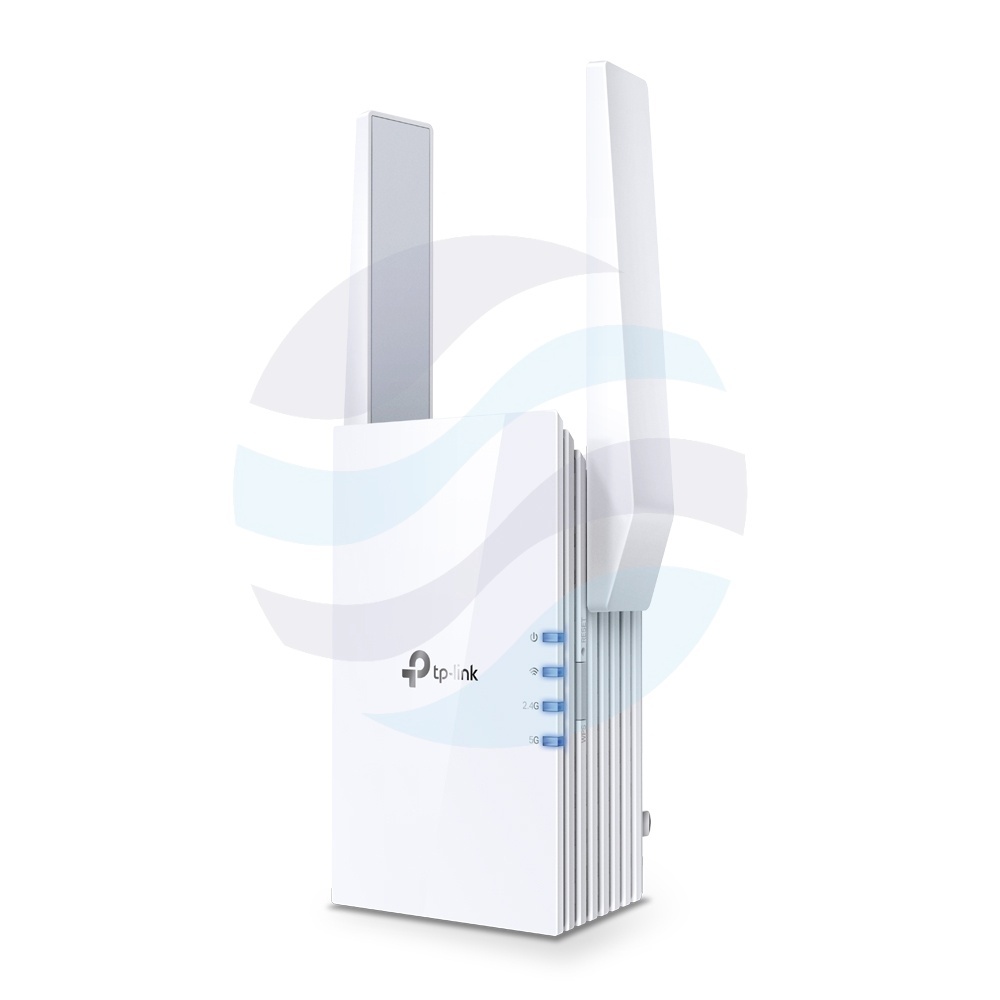 TP-Link RE705X Wzmacniacz sygnału Wi‑Fi AX3000, 574/2402Mb/s, 2.4/5GHz 160MHz, 1x Gigabit RJ45, MU-MIMO, OFDMA, EasyMesh, Repeater/AP, biały 1