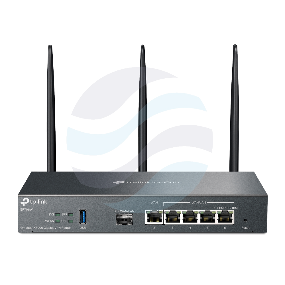 TP-Link ER706W-4G Router VPN Omada Wi-Fi 6 AX3000, 4G+ LTE Cat6 do 300Mb/s, 5x GIGABIT, Mesh, Omada SDN 1