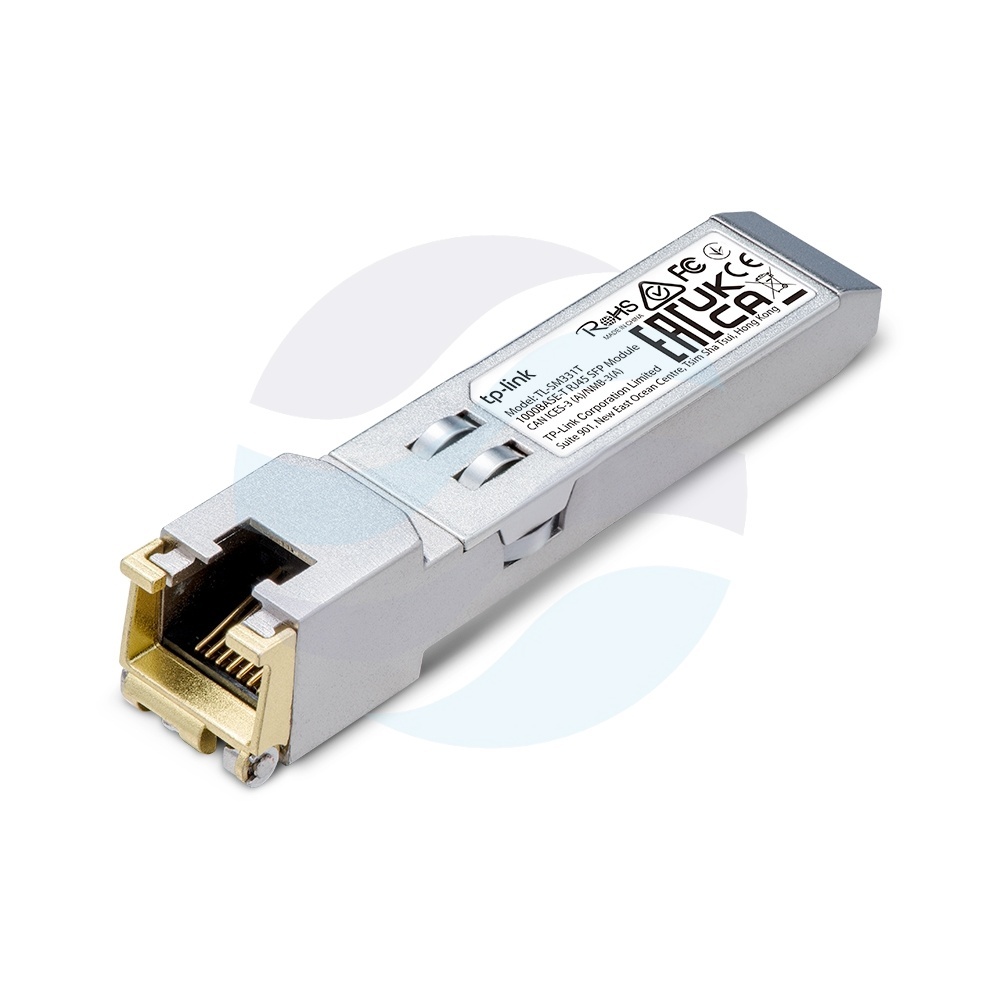 TP-Link TL-SM331T Moduł SFP 1000Base-T RJ45, 1x 10/100/1000Mb/s, UTP kat.5e, do 100m, metal 1