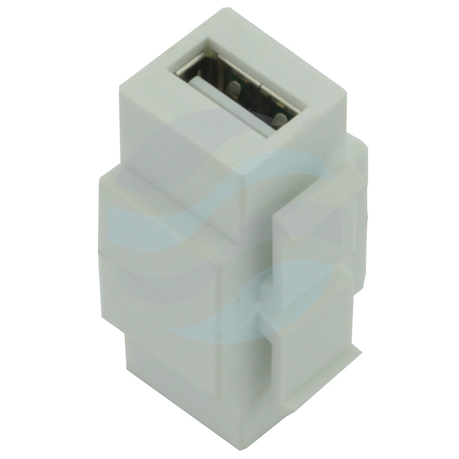 NEKU Moduł keystone, USB typ A-B żeńskie, biały 1