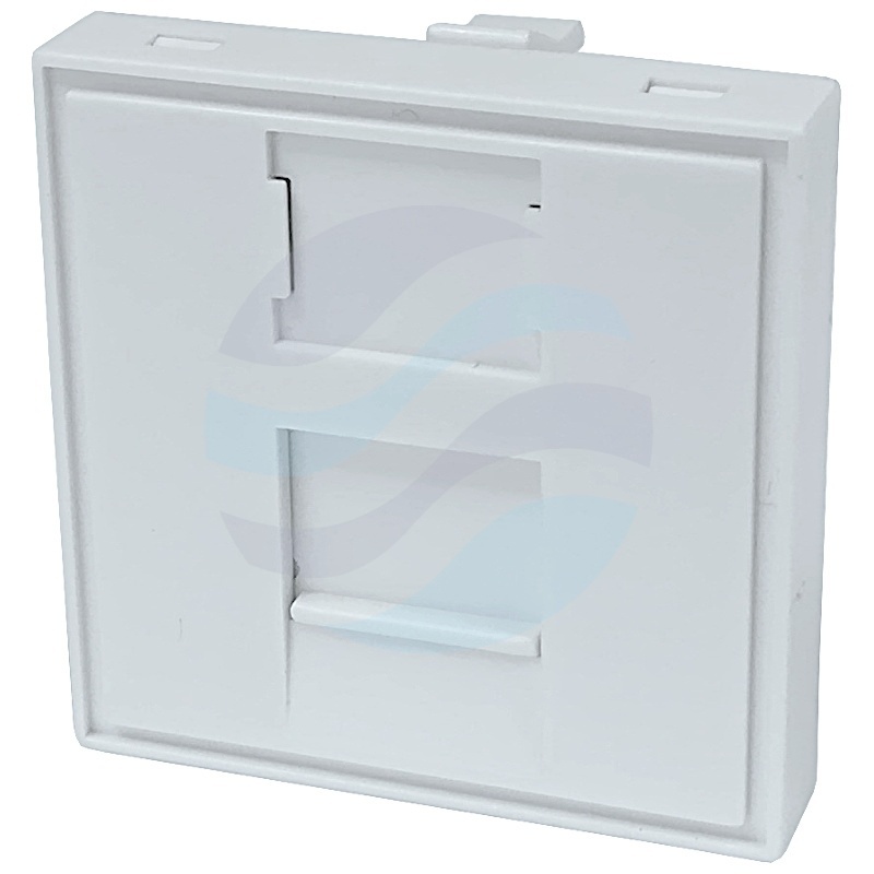 Adapter keyst. z przesłoną 2M 45x45 biały 1