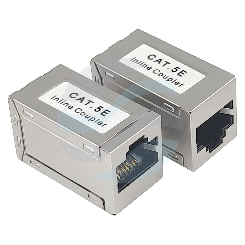 Łącznik modularny 8p/8c 2xRJ45 kat.5e ekranowany STP 1