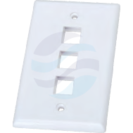 Płyta czołowa naścienna na 3 moduły keystone, 70x115mm, biała 1