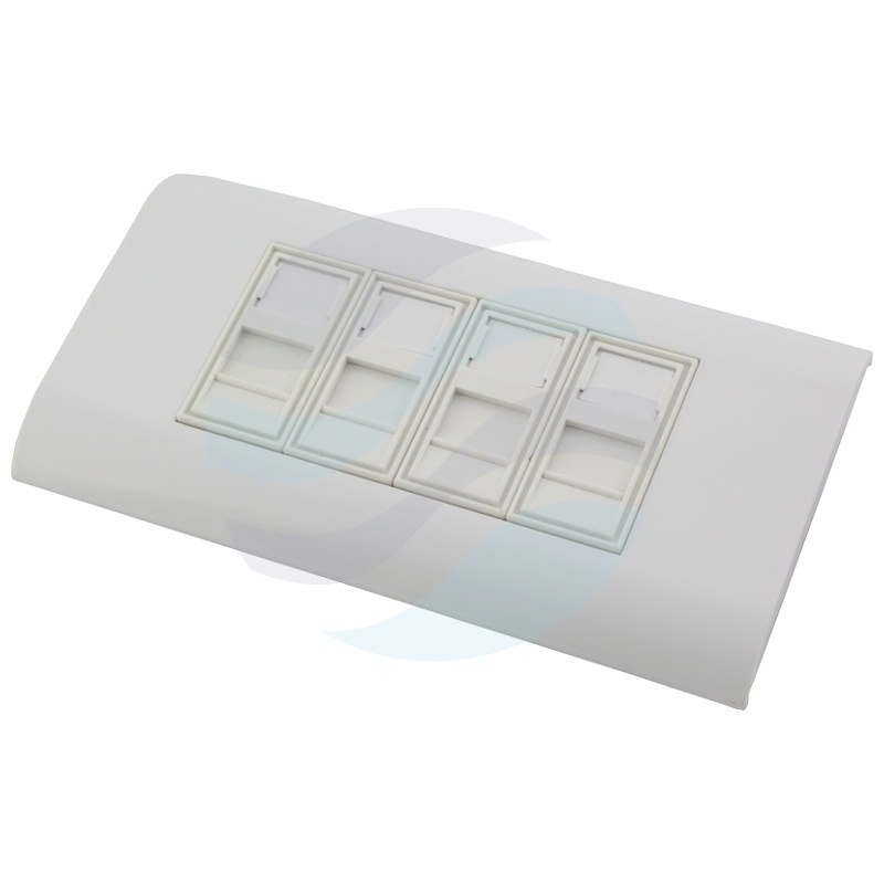 Ramka + support metalowy z 4 adapterami 22.5x45mm, 4 MOD, Mosaic 45x45mm (150x80) 1