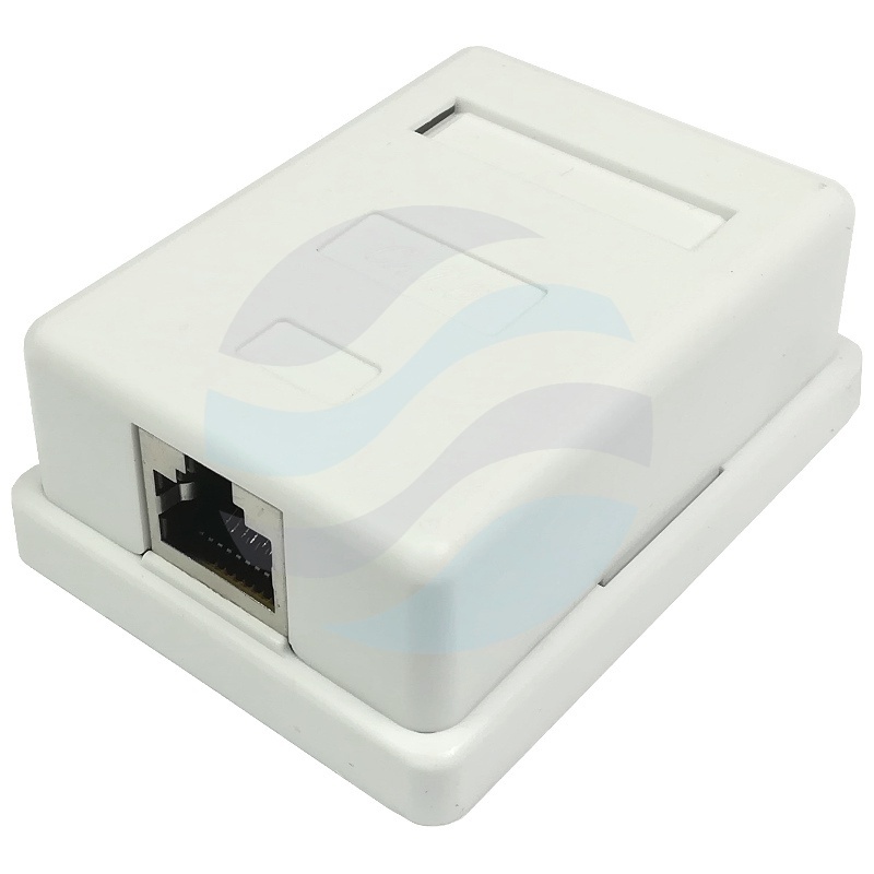 Gniazdo natynkowe ekranowane STP 1x RJ45 kat.6 zintegrowane 1