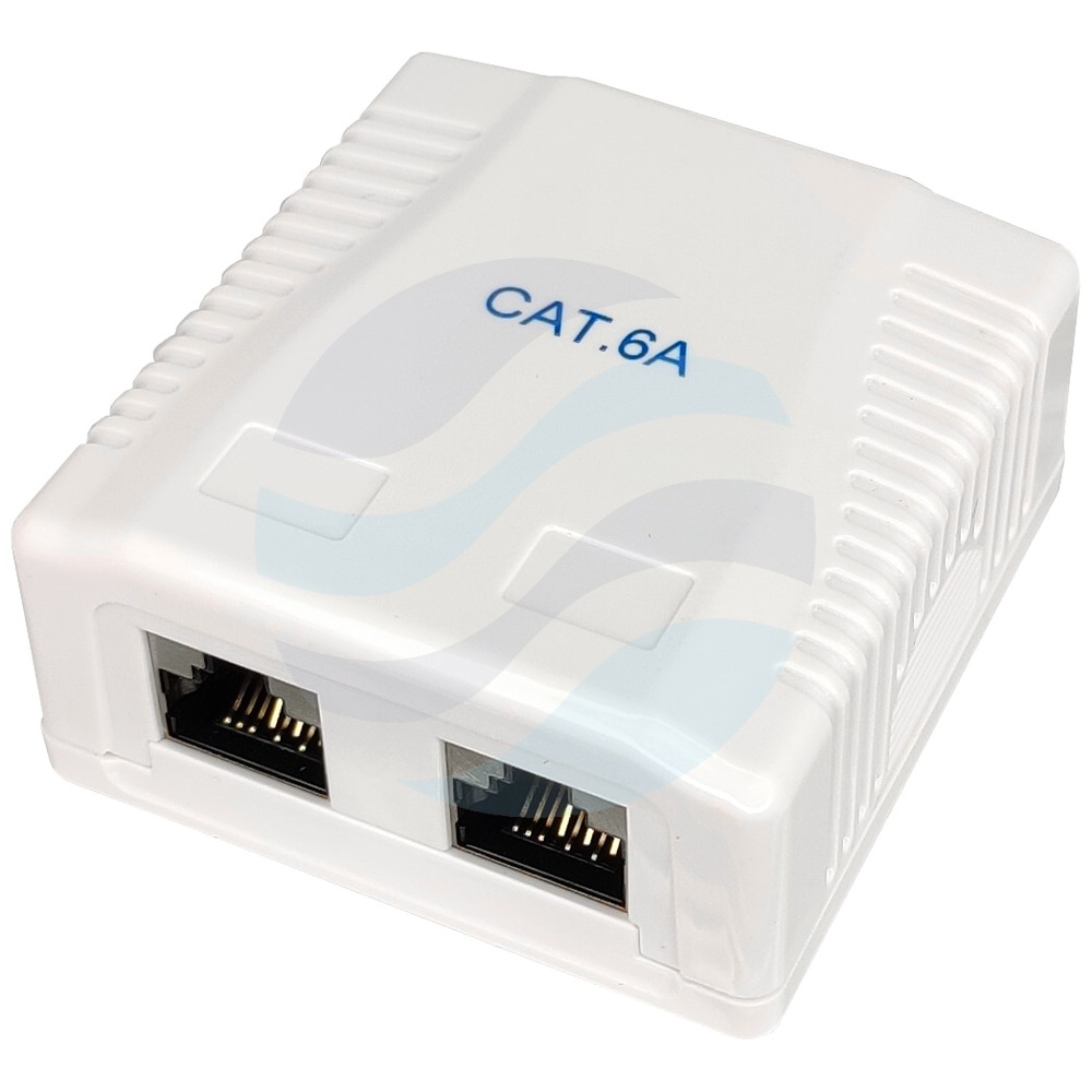 Gniazdo natynkowe mini STP ekranowane kat.6A 2x RJ45 1