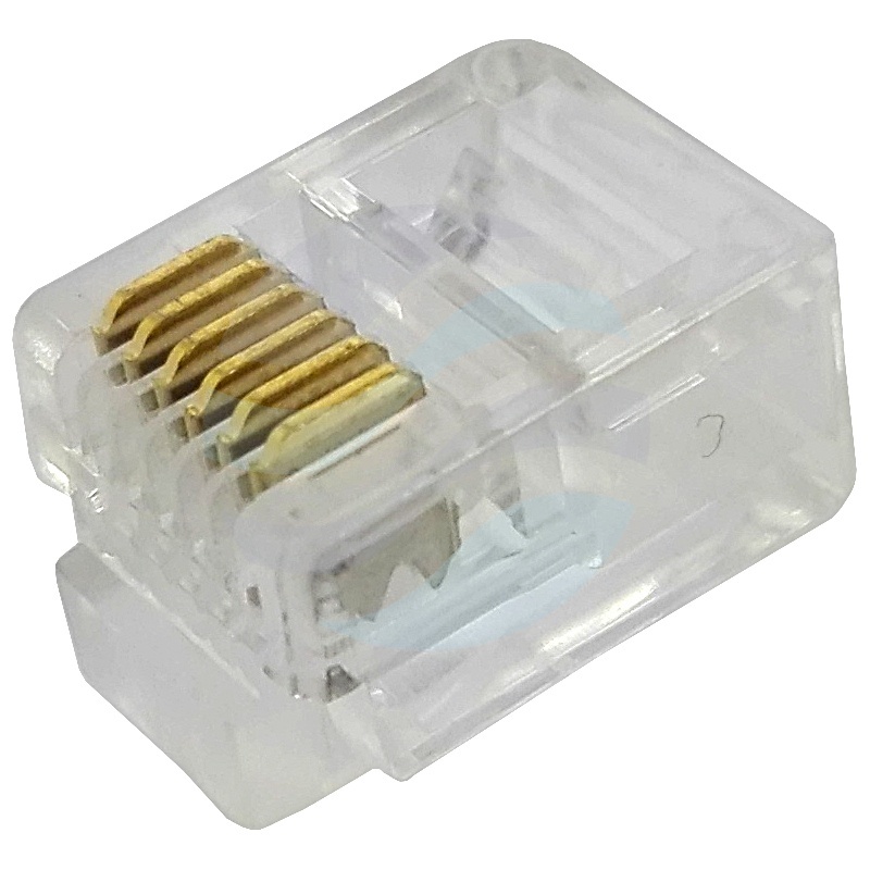 Wtyk RJ12 Złącze modularne 6p/6c nieekranowane - opak. 100szt. 1