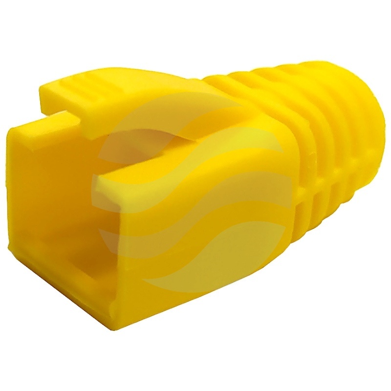 Osłona wtyku RJ-45 kat.6A/7, zewnętrzna żółta, ochrona zapadki - opak. 100szt. 1