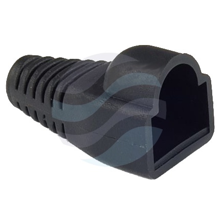 Osłona wtyku RJ-45 (0749), zewnętrzna czarna, ochrona zapadki, dł. 28,5mm - opak. 100szt. 1