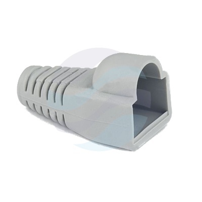 Osłona wtyku RJ-45 (0752), zewnętrzna szara, ochrona zapadki, dł. 28,5mm - opak. 100szt. 1