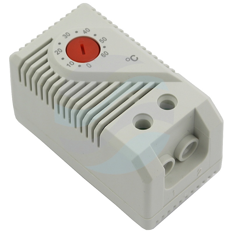 Termostat jednofunkcyjny otwierający do sterowania pracą grzałki NC 230V AC, zakres 0‑60°C, biały 1