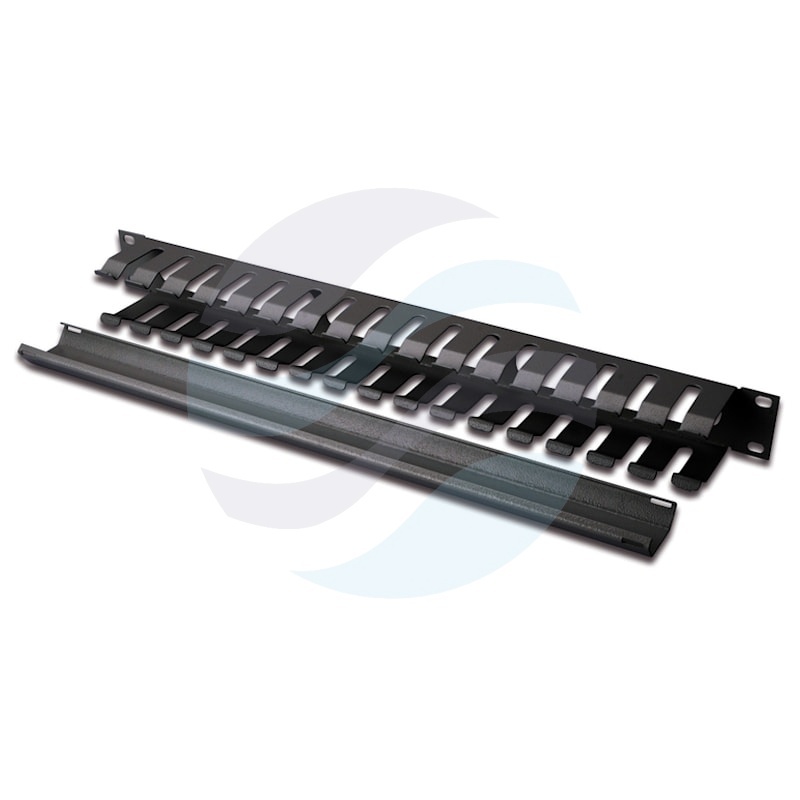 Digitus Organizator 19" 1U poziomy grzebieniowy, czarny 1
