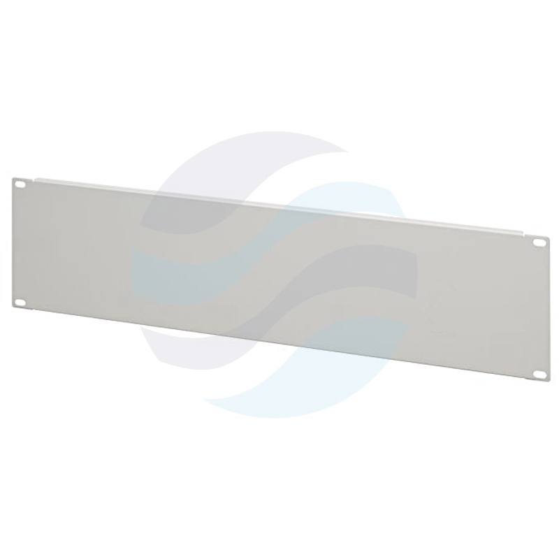Panel maskujący / zaślepka Rack 19" 3U, mocowanie do szyn rackowych, stal, wym. 485x135mm, szary 1