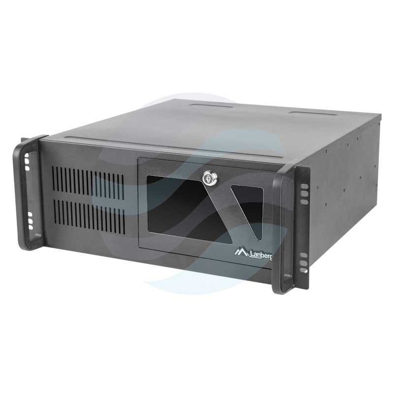 LANBERG SC01-4504-10B Obudowa serwerowa ATX, Micro-ATX, Mini-ATX, 7x SSD/HDD 3.5", 1x SSD/HDD 2.5", 3 wentylatory, USB 2.0, 450x430x177mm, Rack 19" 4U, metalowa, czarna 1