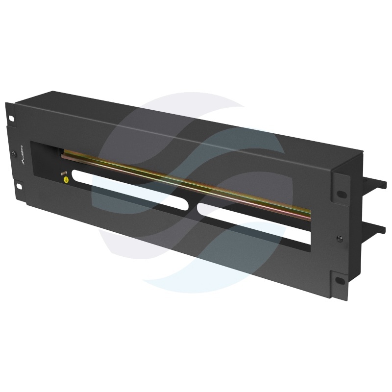 LANBERG Panel dystrybucji napięć Rack 19" 3U z szyną DIN TS-35, czarny 1
