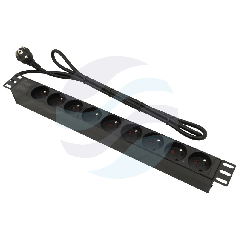 Listwa zasilająca Rack 19" 1U, 9 gniazd, dłg. kabla 1.8m 1