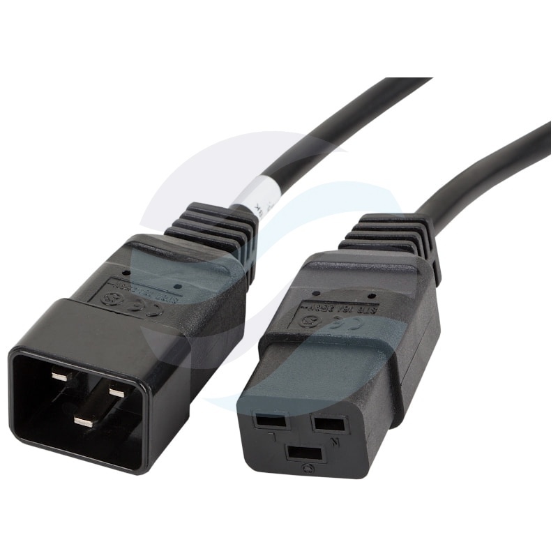 Przedłużacz kabel zasilający IEC 320 C19 F - C20 M 1.8m, czarny 1
