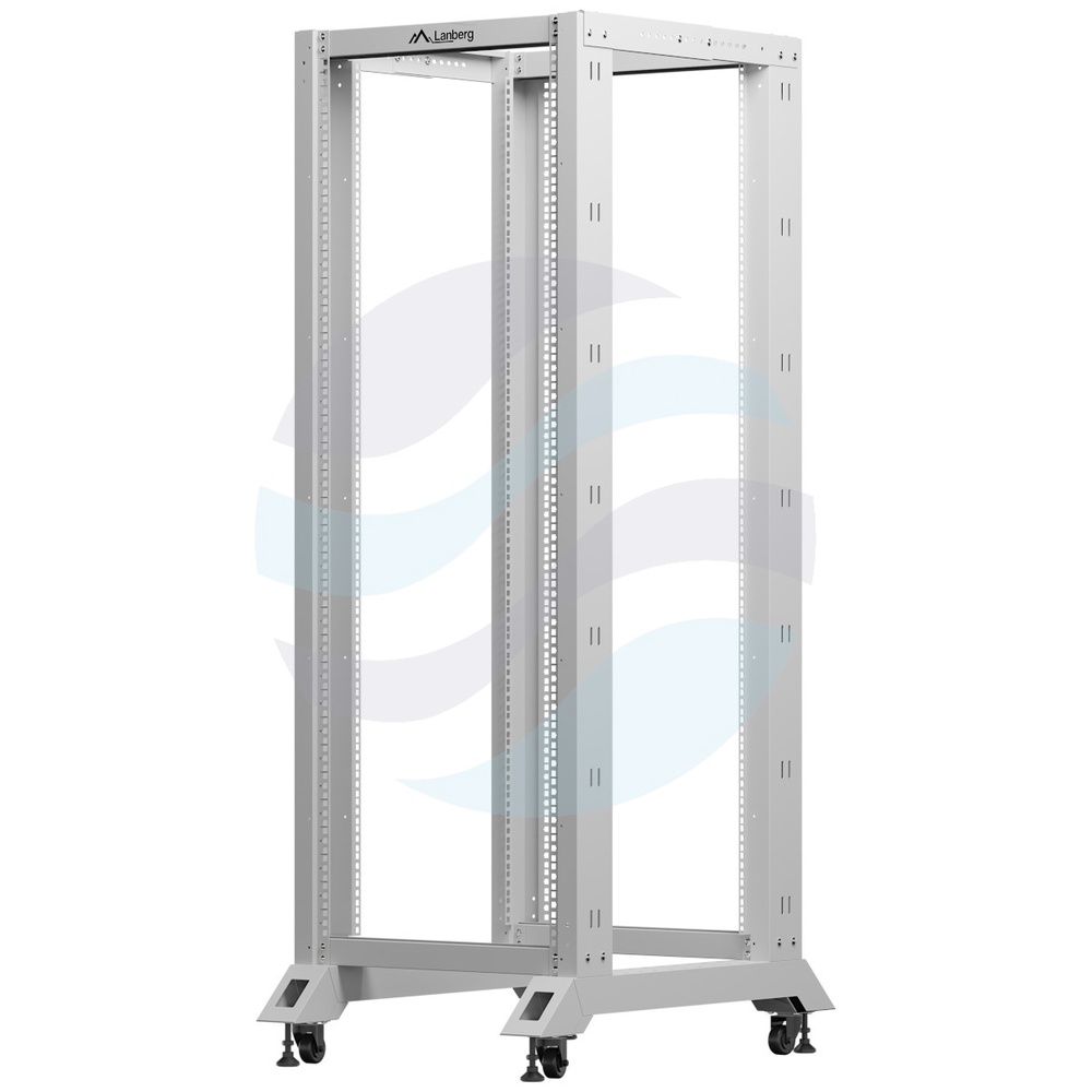 LANBERG OR01-6832-S Stelaż / Rama szafy rack 19" 32U 600x1000, regulowana głębokość 550-790mm, do 600kg, Open Frame Rack, szara 1