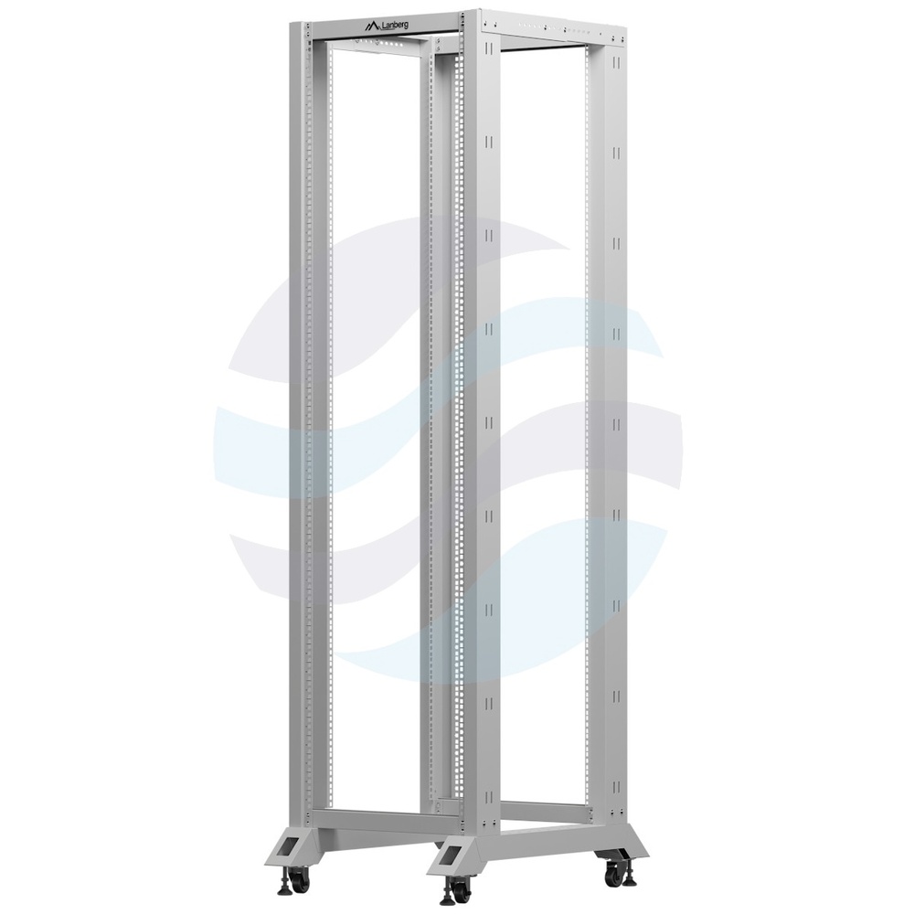 LANBERG OR01-6842-S Stelaż / Rama szafy rack 19" 32U 600x800, regulowana głębokość 430-590mm, do 600kg, Open Frame Rack, szara 1