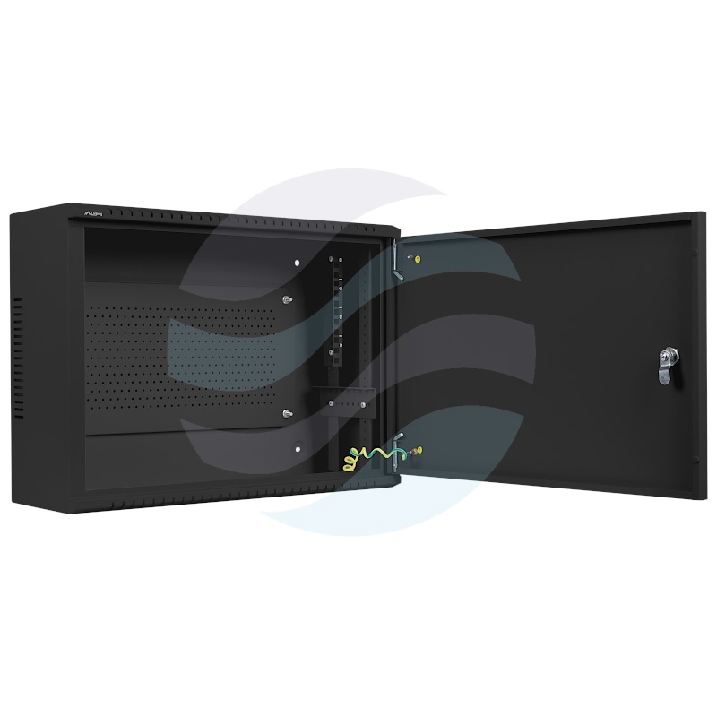LANBERG WAF1-5203-04-00B Szafka instalacyjna rack 19" 4U+3U 540x200, wisząca niskoprofilowa, metalowa, złożona, czarna 1