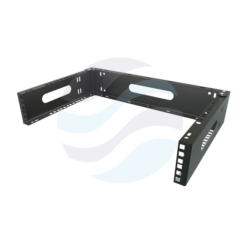 Uchwyt rack ścienny 19" 2U od frontu, 4U od góry i dołu, 330mm, czarny 1
