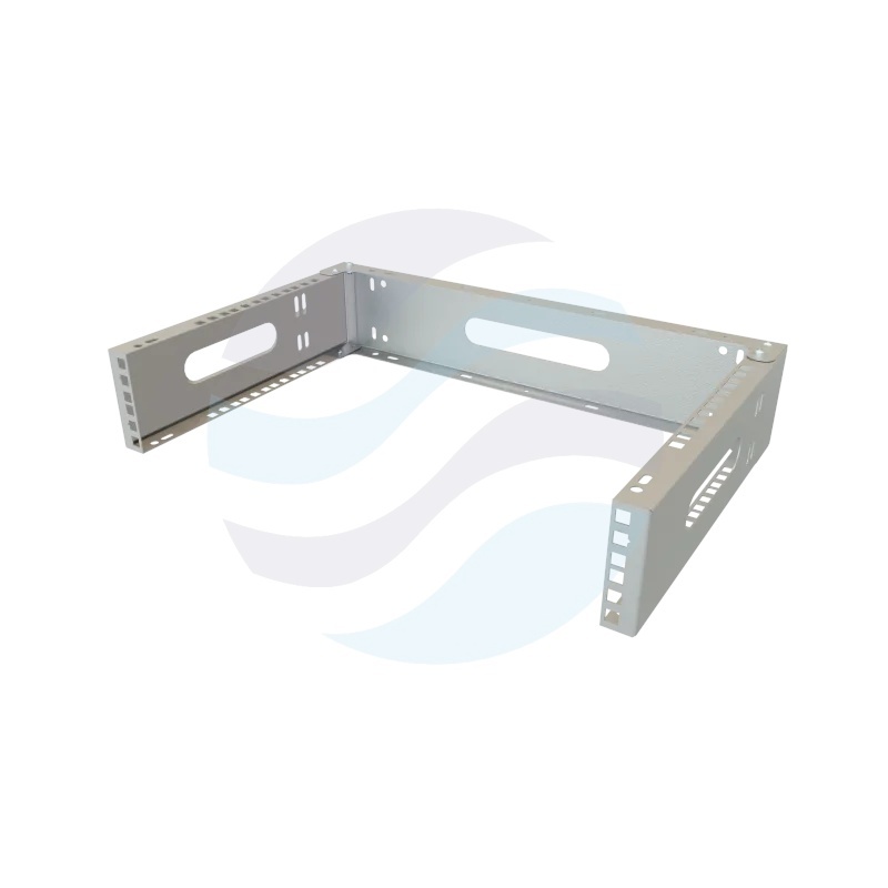 Uchwyt rack ścienny 19" 2U od frontu, 4U od góry i dołu, 330mm, szary 1