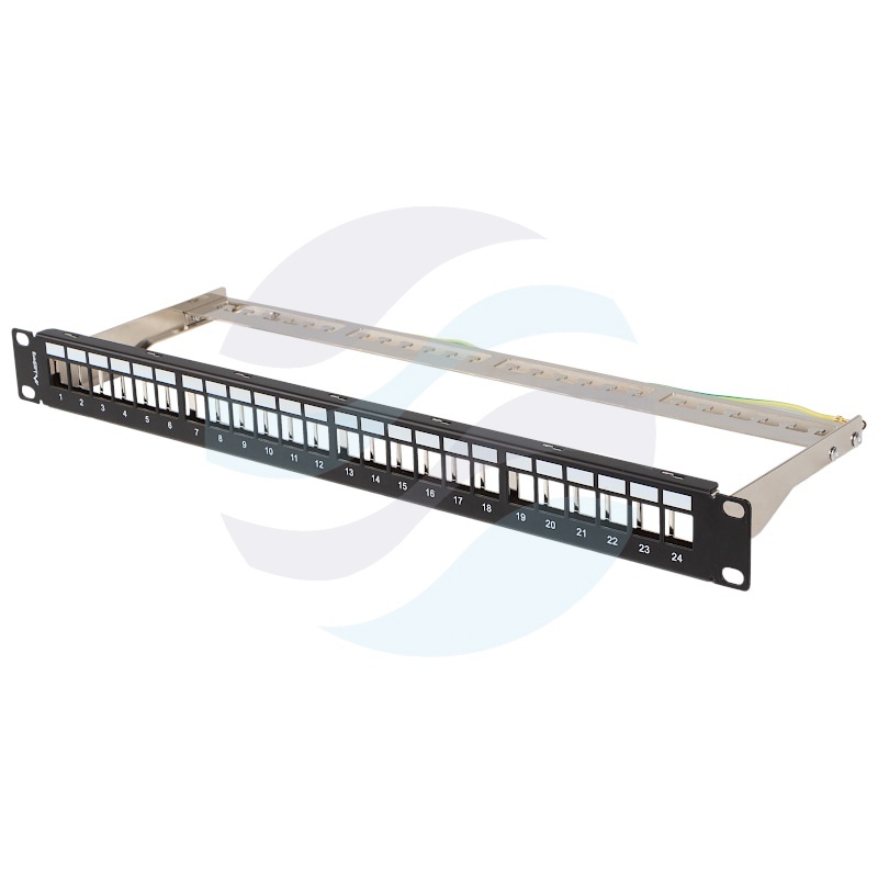 LANBERG PPKS-0924-B Panel pusty 19" 1U na 24x keystone RJ-45, czarny 1