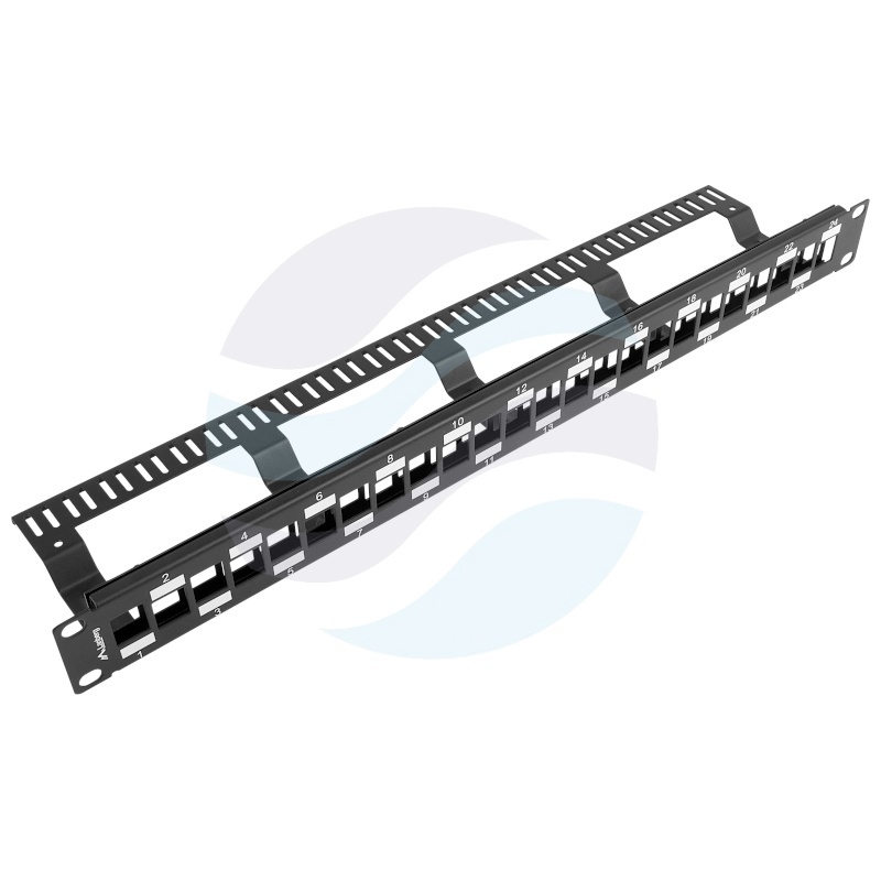 LANBERG PPKS-1224-B Panel pusty 19" 1U na 24x keystone RJ-45, czarny 1